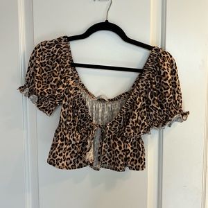 Urban outfitters cheetah crop top